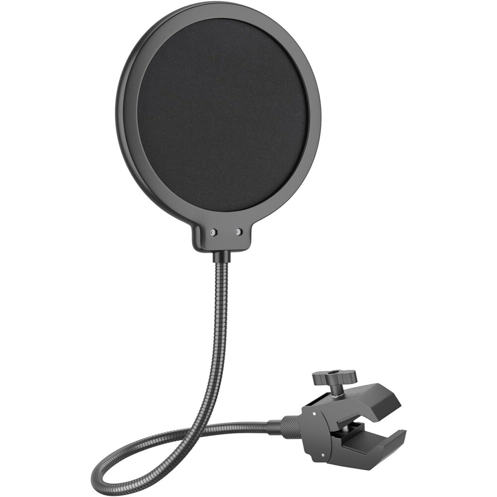 LINCO Microphone Pop Filter Shield with Gooseneck Crab Clamp